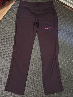 Nike Black Sweatpants with Pink Swoosh